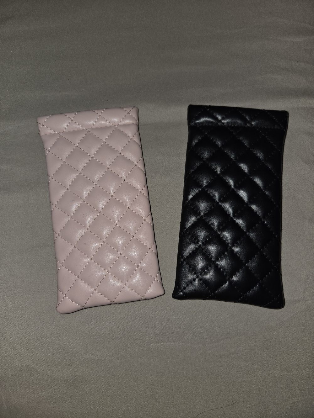 Quilted Eyeglass Sleeves - Pink and Black